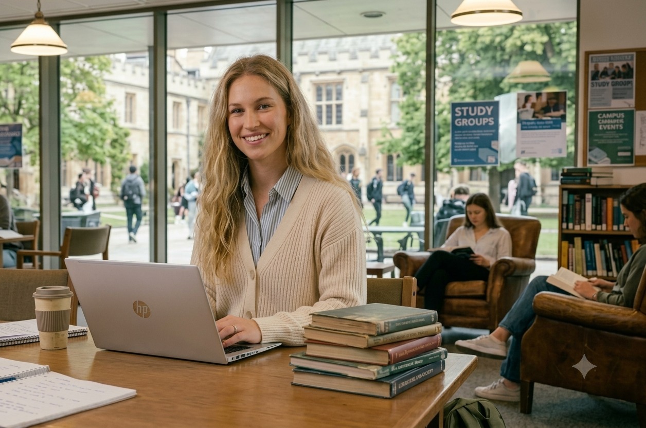 Students studying together